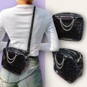 BANDOLERA MORRAL CON CADENA DOBLE